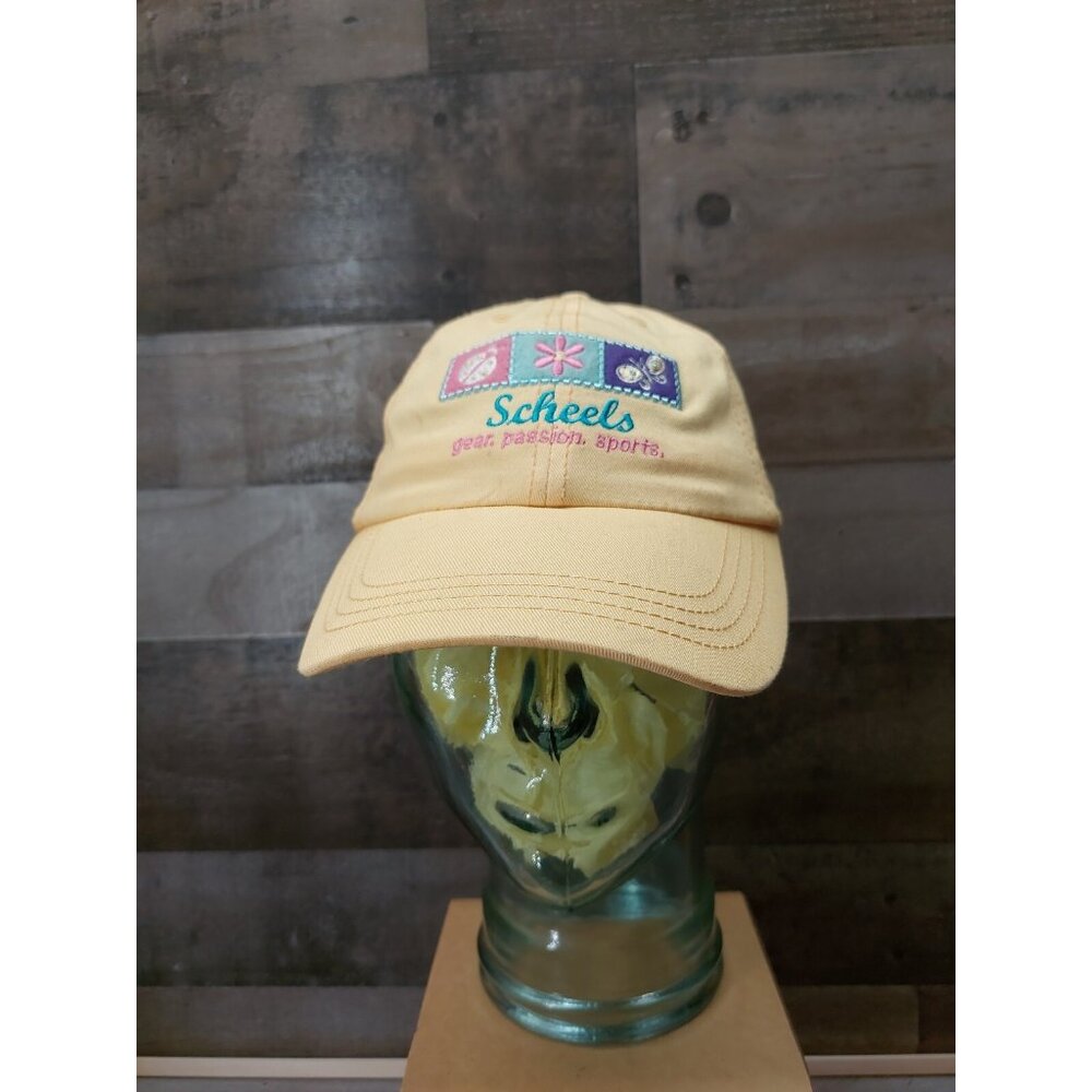Scheels Yellow Adjustable Baseball Cap With Embroidered Front